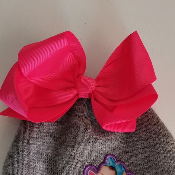 Jojo Siwa Fucsia and gray Beanie - Picture 5 of 5